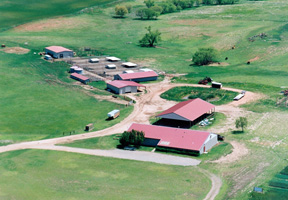 Aerial view of the University Farm