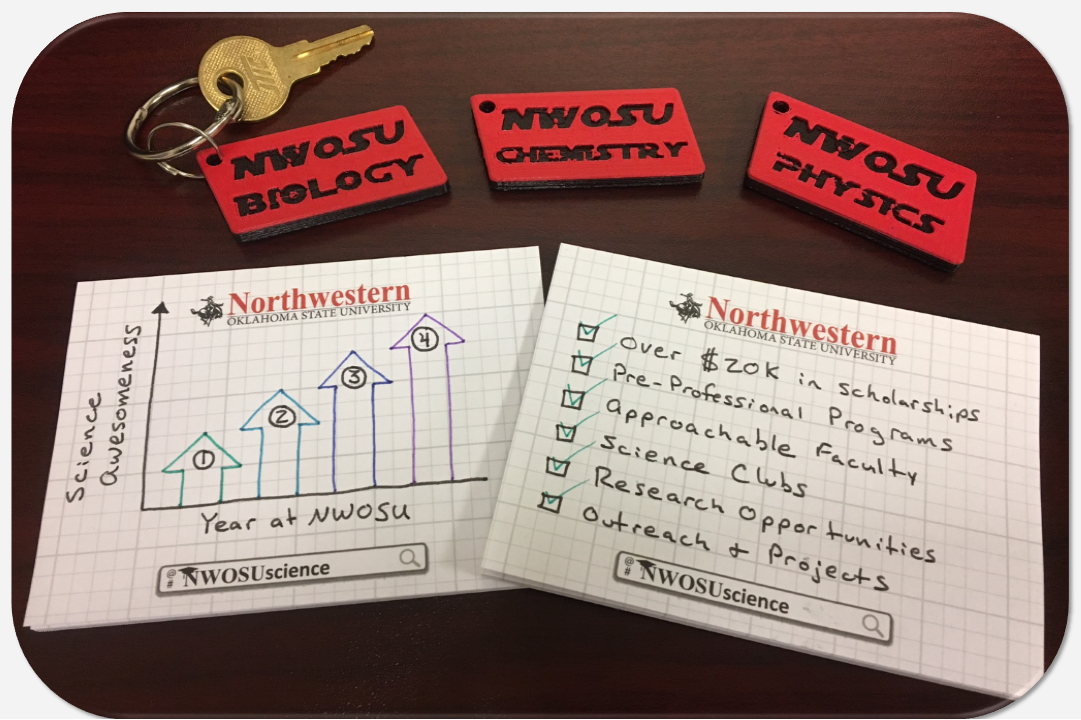 Keychain and Post-It Note graphic