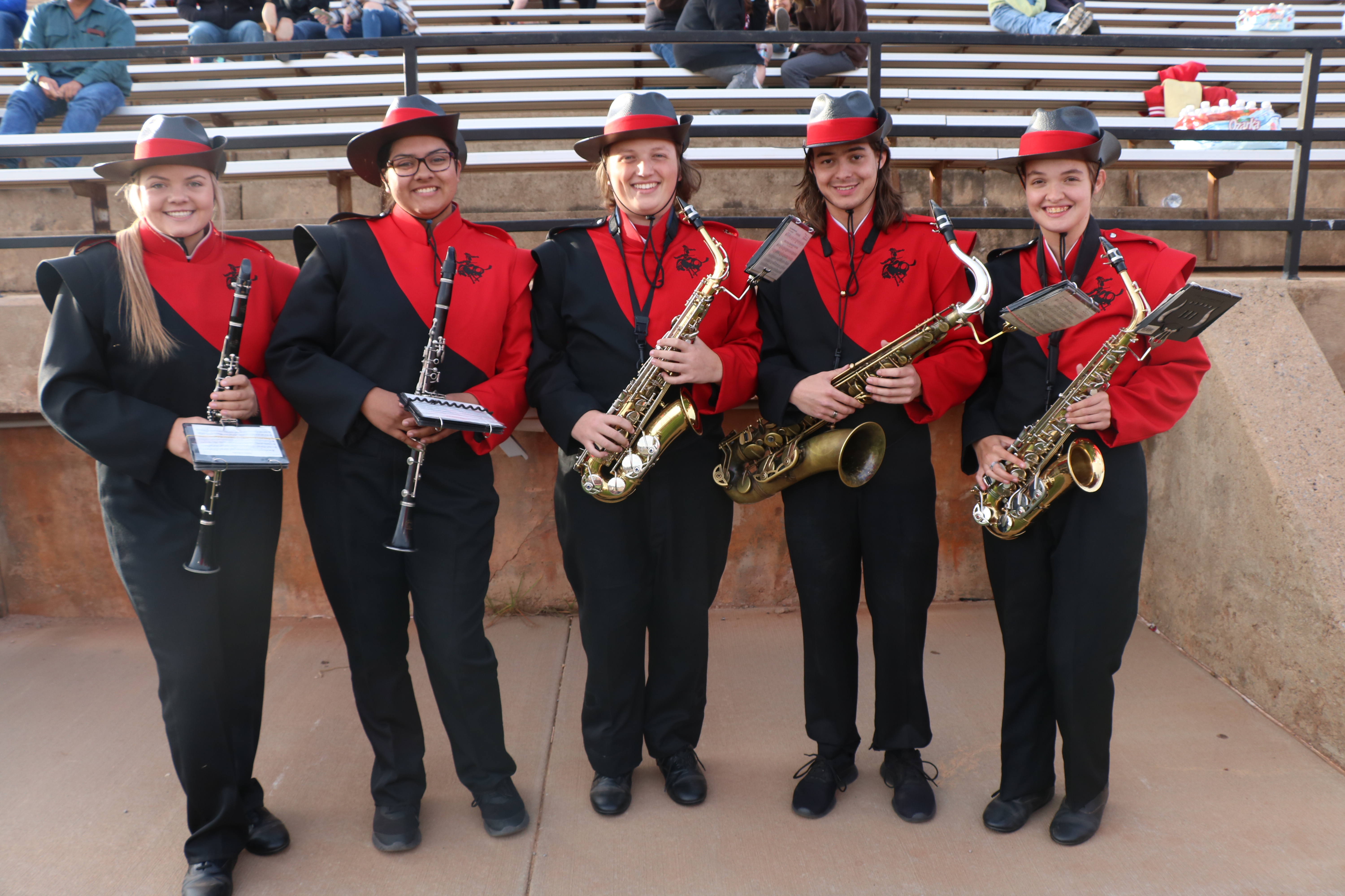 group of band students