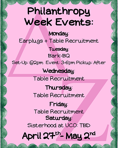Delta Zeta Philanthropy Week events