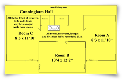 Cunningham Hall room layout