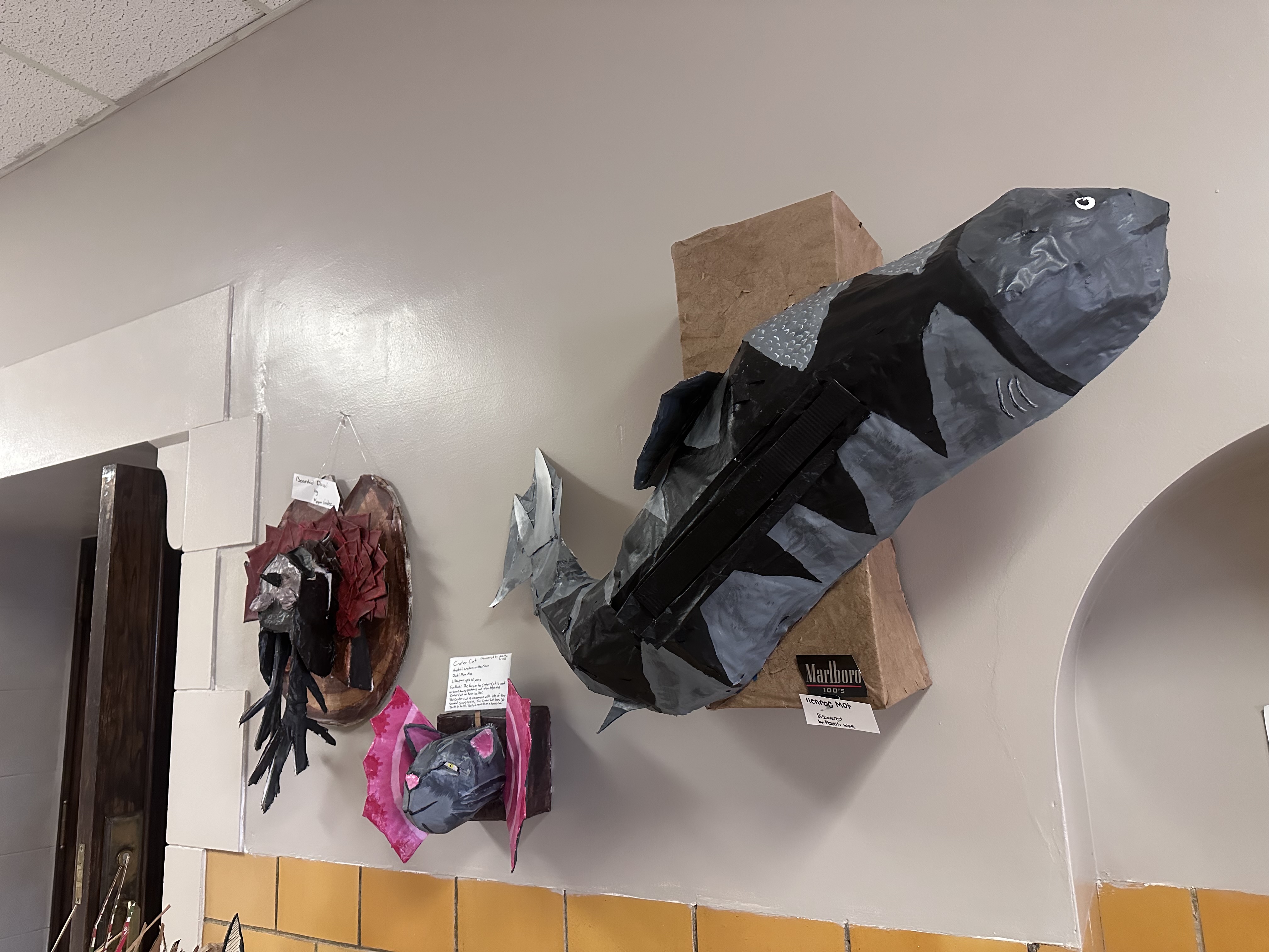 Artwork created by students in the 3D fundamentals class. 