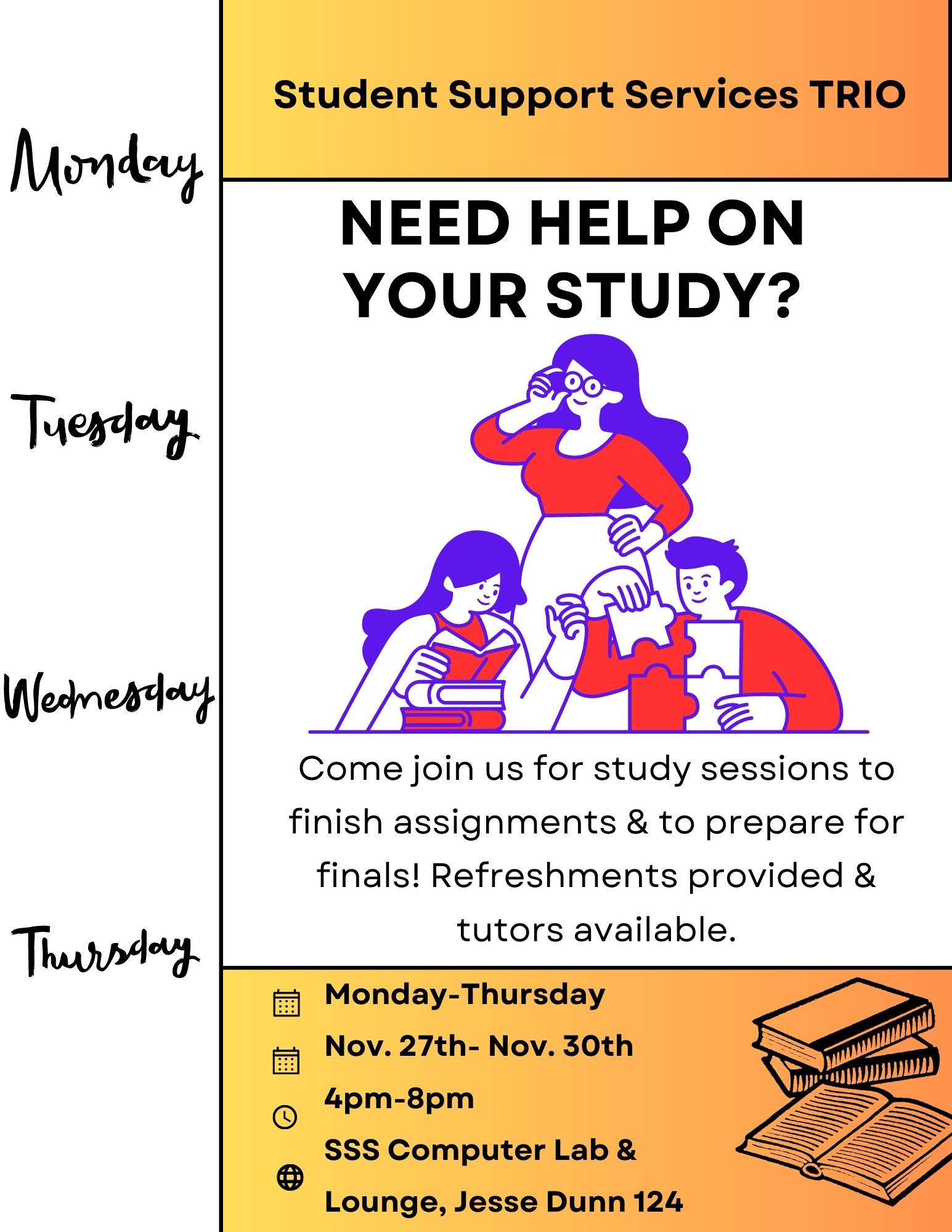 SSS FA2023 Group Study Sessions Flyer