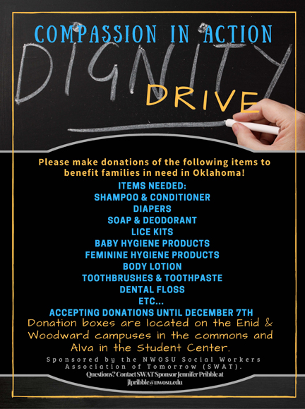 Compassion in Action Dignity Drive flyer