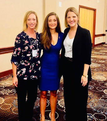Social work faculty, Dr. Kylene Rehder (left) and Jennifer Pribble (right), are pictured with Oklahoma’s first lady Sarah Stitt while attending the National Association of Social Workers 44th annual Oklahoma state conference.