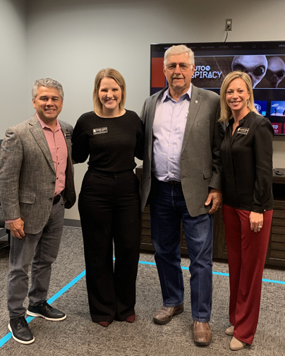 Dr. Wayne McMillin, dean of the Enid campus, Jennifer Pribble, Sen. Roland Pederson, and Dr. Kylene Rehder attended the event along with more than 40 other individuals. 