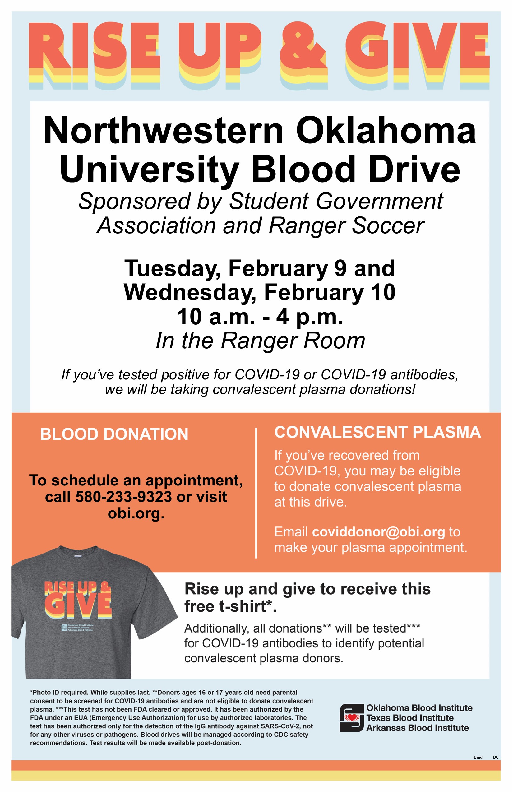 OBI Feb. Blood Drive Flyer