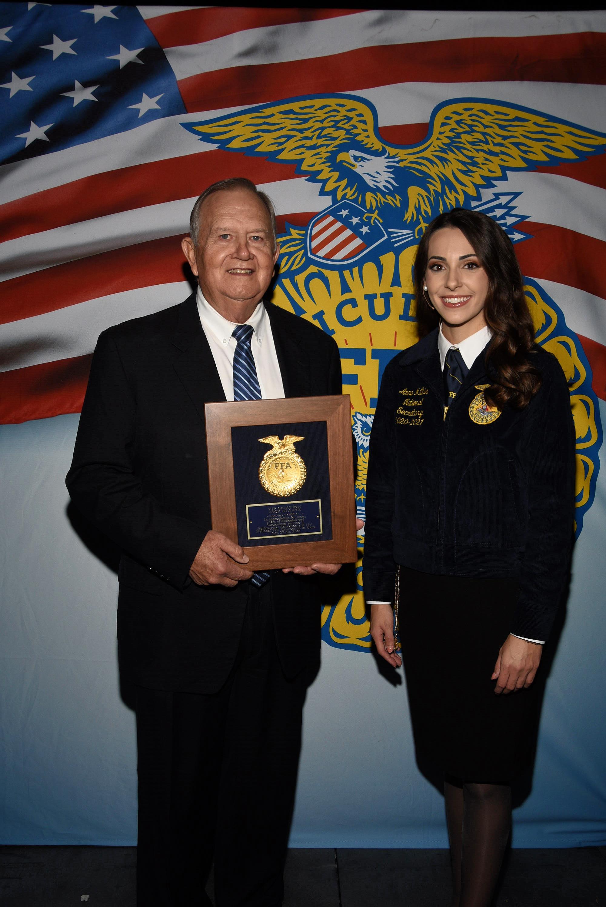 Jack Staats with 2020-2021 National FFA Secretary, Anna Mathis of Arkansas