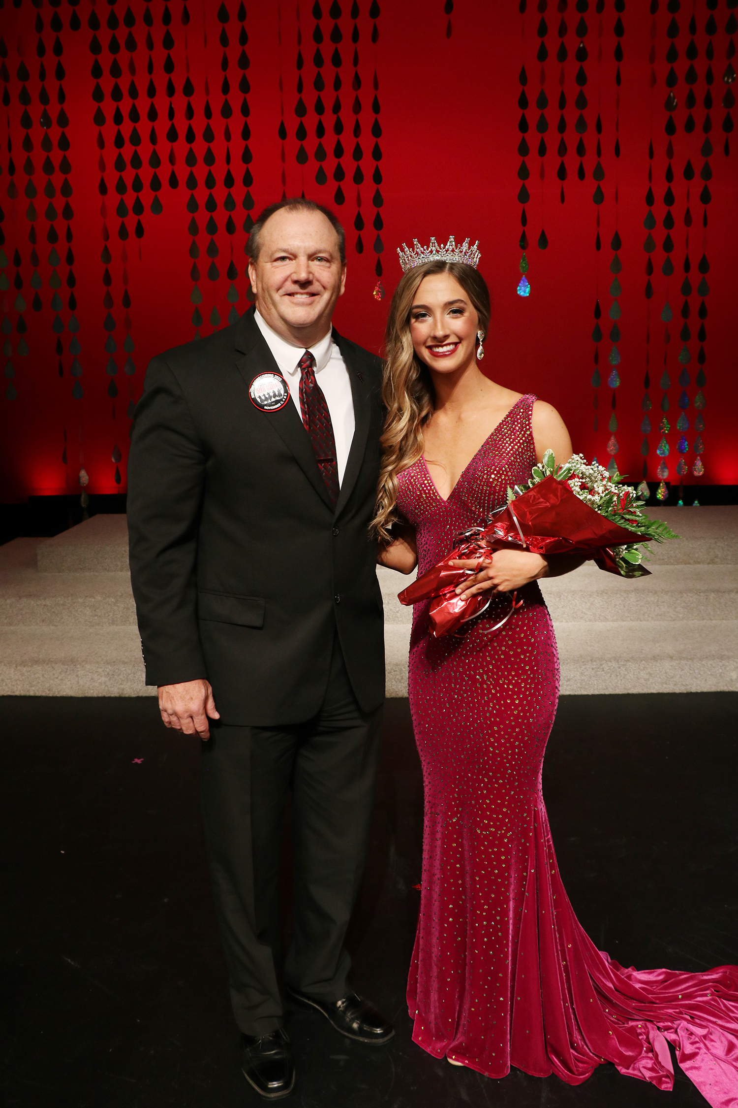 Dr. Hannaford (left) with Miss Cinderella 2022, Presley Pruett (Miss Woodward)