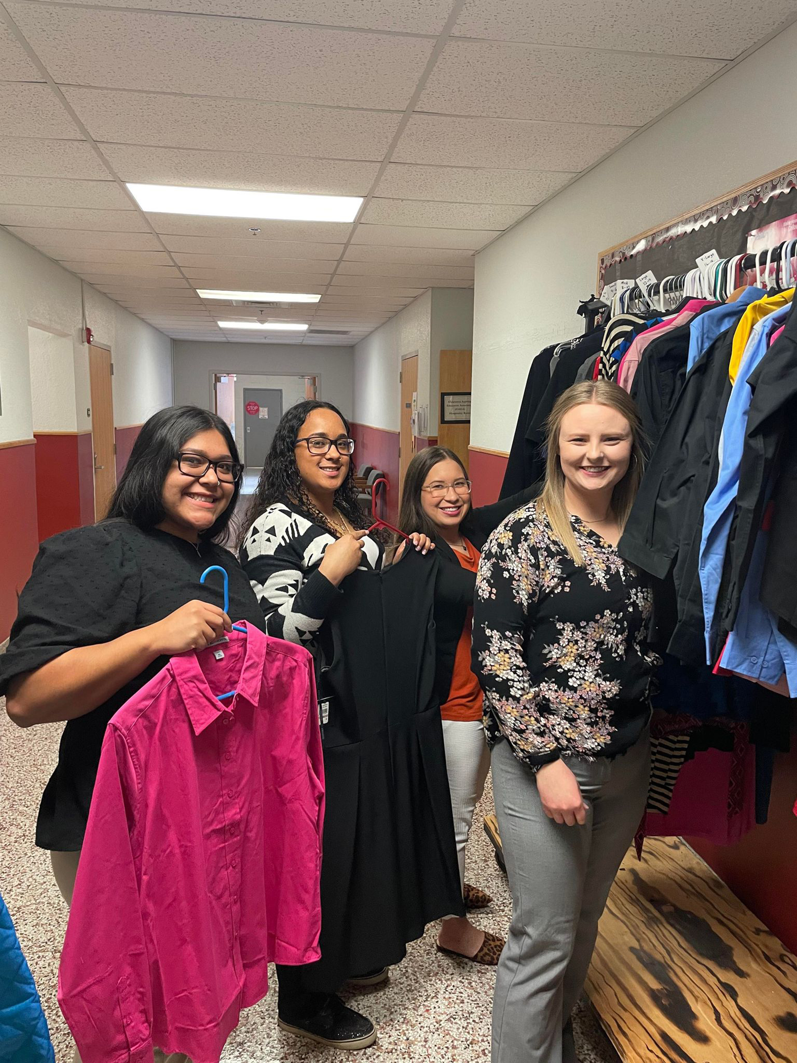 Student Teachers Spring 2023 shopping in the Teacher's Closet