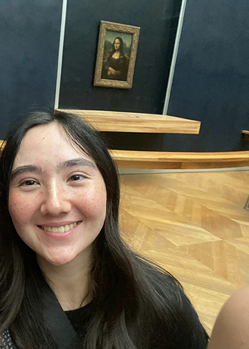 One of Ko Brooks’ favorite parts of the trip to France and Spain was seeing the famous Mona Lisa painting in the Louvre in Paris.