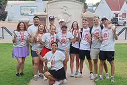 The Northwestern Scholar Ambassadors serve as counselors to incoming freshmen during Camp Ranger. Pictured from left to right are (back row) Allison Schieber, Daniel Riojas, Teagen Wright, Alaina Pierce, Kenzie Koehn, Jack McCoy, Willie Johnson and Cooper Frymire; (middle row) Janie Rempel, Ella Bowers, and McKenzie Mashak; (front row) Edna Garcia.
