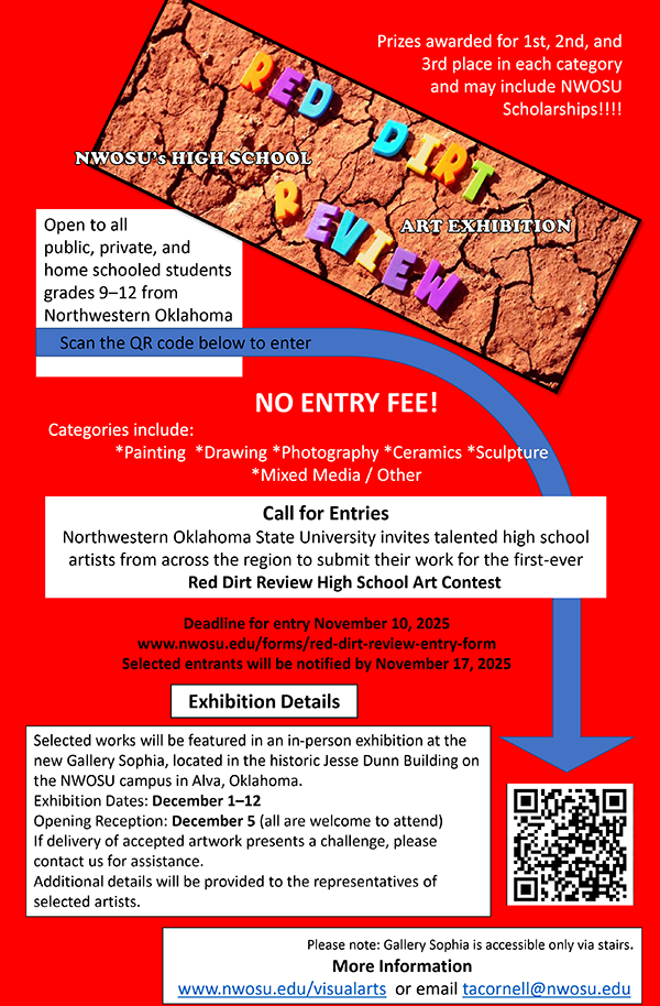 Information about the the Red Dirt Review Art Contest that is written about in the release on the web page.