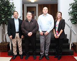 Northwestern’s 20-year service award recipients are (left to right) Skeeter Bird, Dr. Eric Schmaltz, Jake Boedecker and Dr. Kylene Rehder.