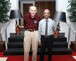 Northwestern’s 30-year service award recipients are Dean Kilgore (left) and Dr. Venkata Moorthy (right).