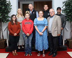 Northwestern’s five-year service award recipients are (back row, left to right) Kelsey Martin, Jack Staats, Dr. Mark Zadorozny, Victoriano Muniz Mendoza (front row, left to right) Dr. KeEra Byrd, Miranda Gilliland, Kennedy Dietz and Dr. Jonathan Thomason. Not pictured: Rachael Hopkins.