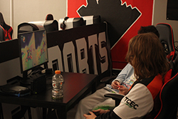 Local students compete in “Super Smash Brothers” during a regional Oklahoma Scholastic Esports tournament held on the Northwestern-Alva campus in April.