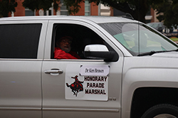 2025 Parade Marshal Dr. Ken Brown led the Homecoming Parade on Saturday, Oct. 25.