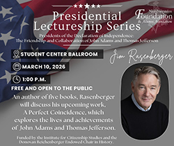 Graphic featuring an American flag background with five white stars at top. White text reads 