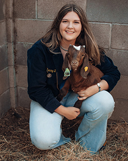 Channing Dillinger, freshman agriculture major from Hugoton, Kansas and inaugural Reichenberger Legacy Scholar