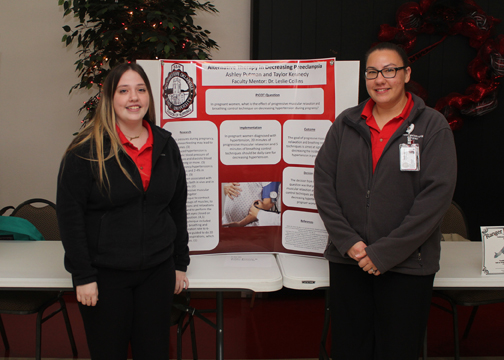 Ashley Putnam and Taylor Kennedy won first place in the nursing category