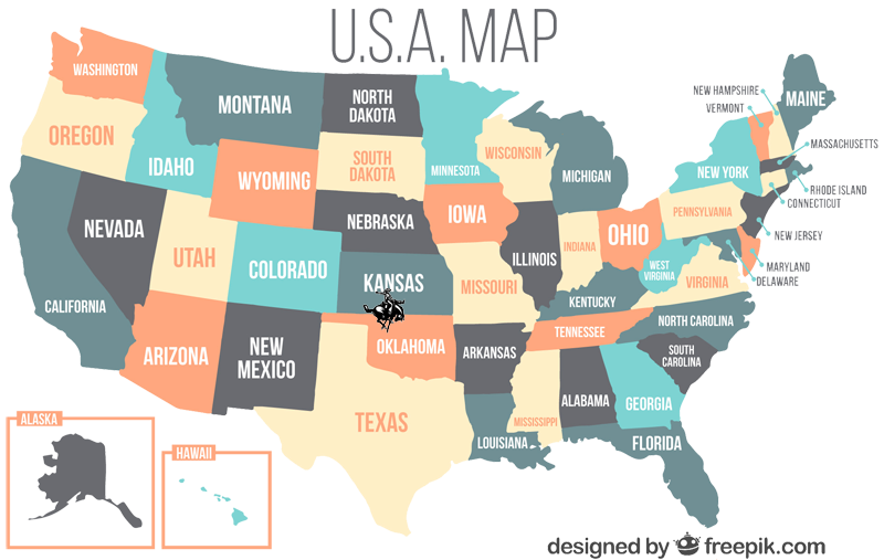 Map of the United States showing where NWOSU is located