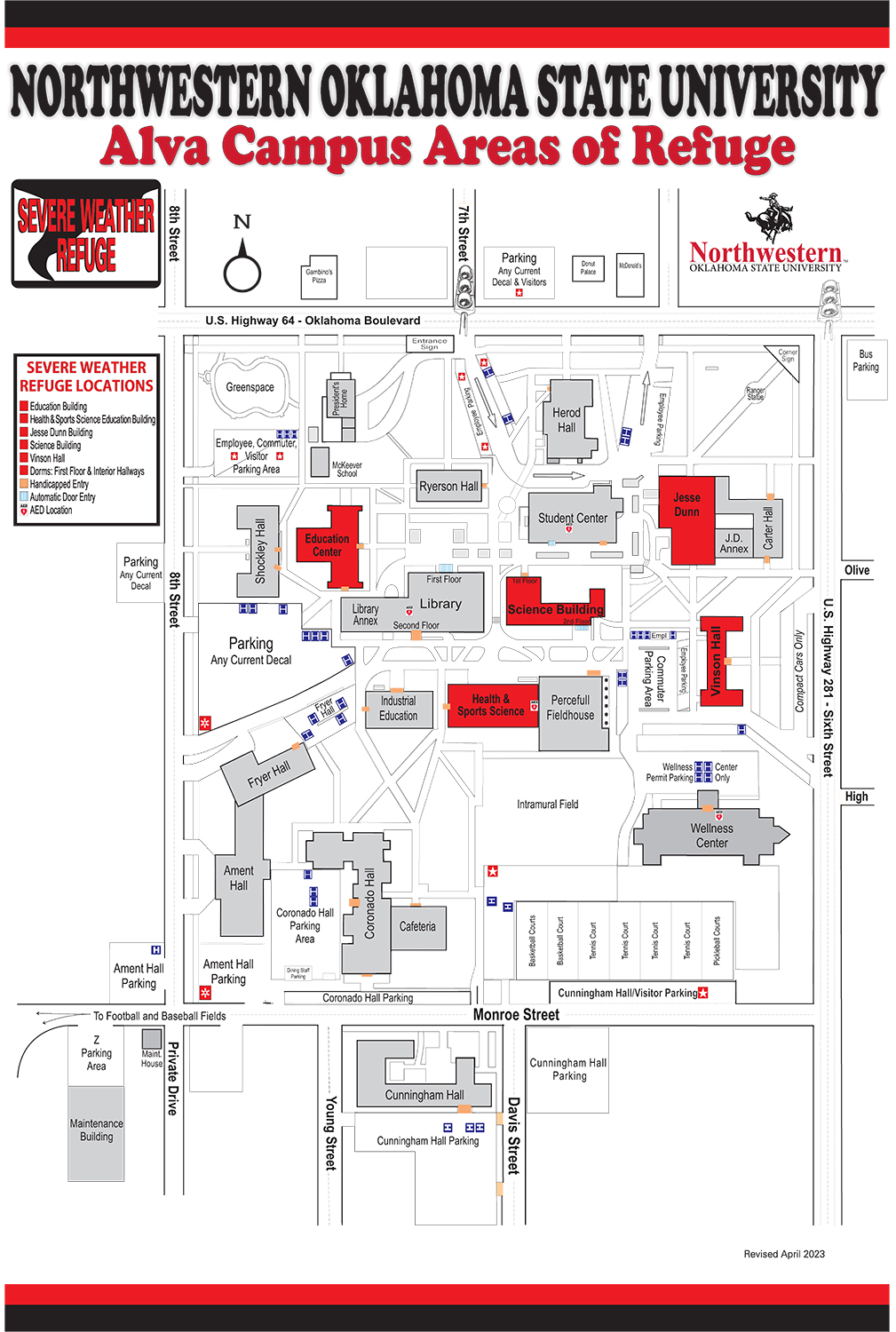 Alva Campus Area of Refuge map