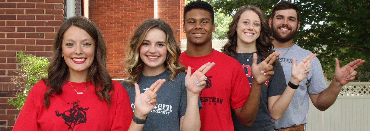 Northwestern Students with Ranger Guns