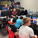 Students learn more about the game “Super Smash Bros” during the esports camp at the Northwestern-Alva campus on June 28.