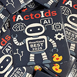 Special square-shaped Heartland BEST Robotics Contest pins were created for fans and supporters of the annual competition.