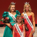 Madeline Ryerson, Jessica Davis and Lawsyn Howard after winning at the Miss Northwestern/Miss Northwestern's Teen contest.
