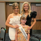 Miss Northwestern’s Teen 2025 Madeline Ryerson (left), Miss Northwestern’s Star 2025 Lawsyn Howard (center), and Miss Northwestern 2025 Jessica Davis (right), stop for a photo at Miss Oklahoma 2025.