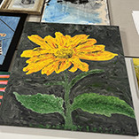 Artwork on display in the Art Society Art Show in the J.W. Martin Library.