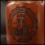Close up image of the NWOSU Seal on the 30-Year Service Award