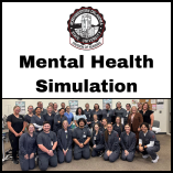 Northwestern Oklahoma State University Charles Morton Share Trust Division of Nursing seniors, faculty and volunteers pictured with local actress Sara Acosta after a mental health simulation on Oct. 7 on the Northwestern-Woodward Campus.