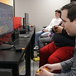J.D. Cloud playing a video game