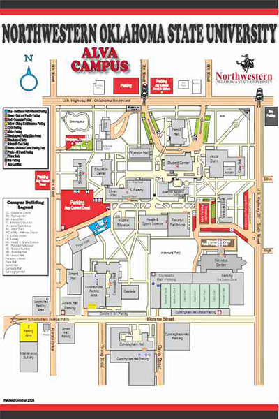 Campus Map Northwestern Oklahoma State University