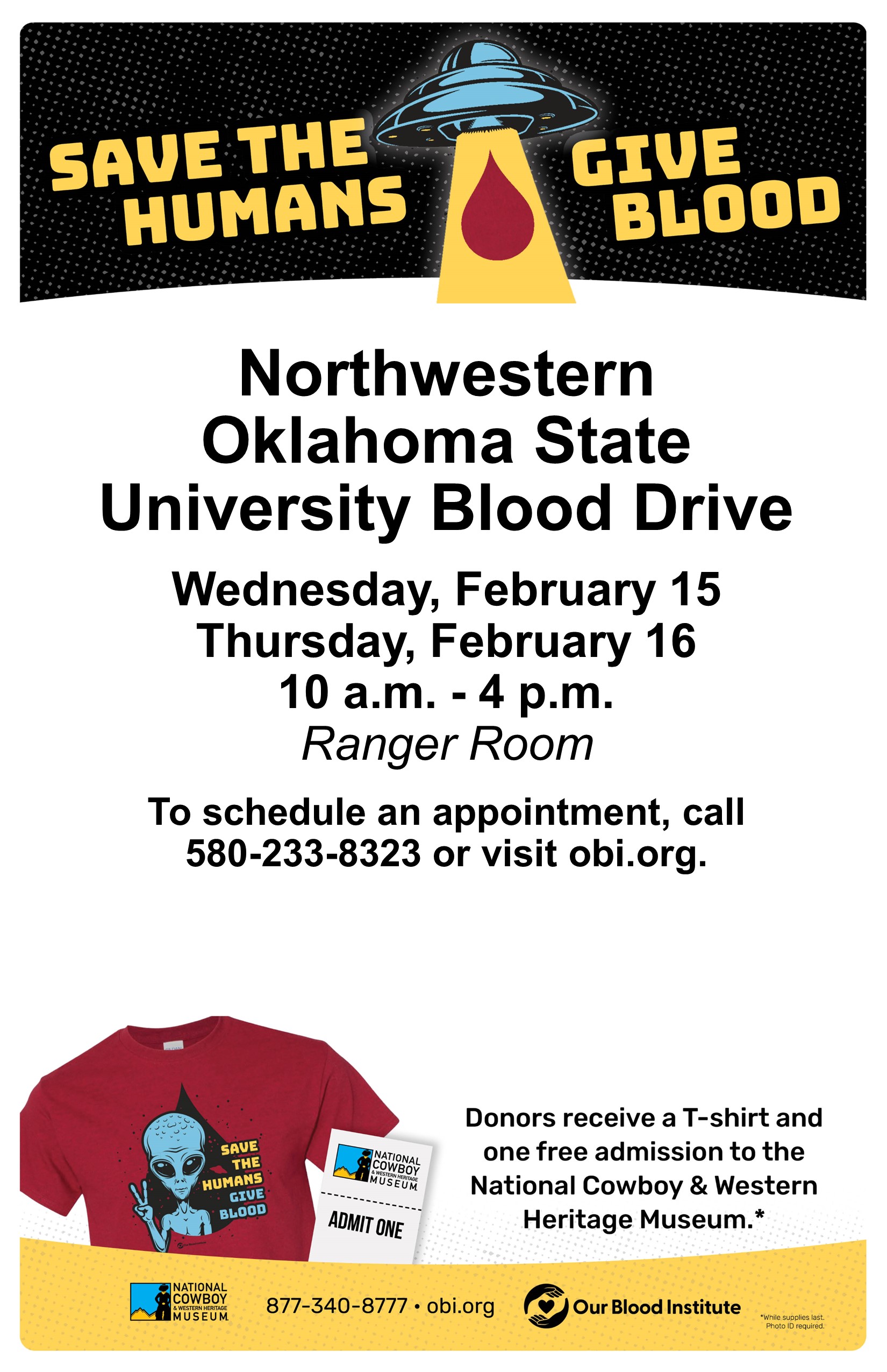 OBI Blood Drive Looking for 85 Donors Feb. 1516 Northwestern