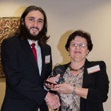 Teacher of the year with Dr Cornelia and John Sheffield