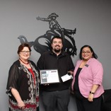 Ben Eastes with Campus Kudos Award