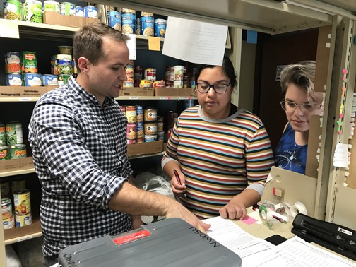 disbursements increasing at campus cabinet food pantry woodward campus having food drive for its own pantry main