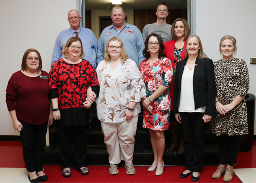 Northwestern’s five-year service award recipients are (from left to right, back row) Dr. Richmond Adams, Danny Utterback, Jeffery Lee, (middle row) Tara Hannaford, (front row) Shawna Gilbert, Dr. Jennifer Sattler, Jana Brown, Cheryl Ellis, Lawana Newell and Vannessa Scoggins. Not pictured are Melissa Brown, Chris Lauderdale, Tiffany Misak and Allison Zimmerman.