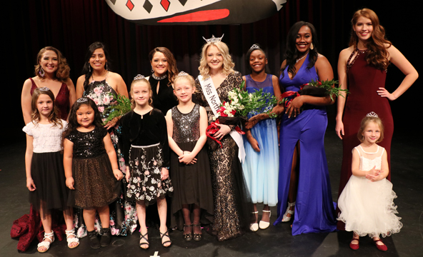 Miss Northwestern’s Star candidates are (front row, left to right) Hadassah Taylor, Catherine Navarrete, Kailie Standerfer, Emma Eckhardt, Miss Northwestern’s Star 2020; Heaven Mills, Everly Taylor; Miss Northwestern candidates are (back row, left to right) Kenlee Netherton, Melissa Perez, Ashton Tuck, Miss Northwestern’s People’s Choice, second runner-up; Liberty Bird, Miss Northwestern 2020; Johnetta Washington, first runner-up; and Savannah Francis.