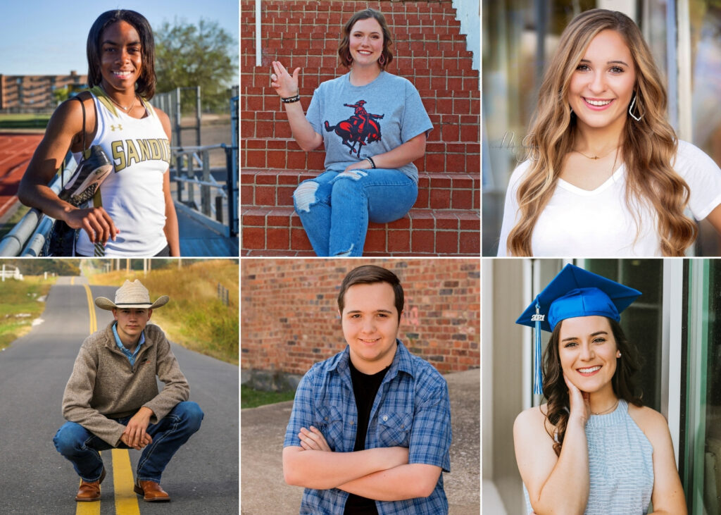 Top Row (Left to Right): Brianna Brantley, Kathryn Brashears, Sage Budy Bottom Row (Left to Right): Colton Castor, John David Cloud, Josie Gibson