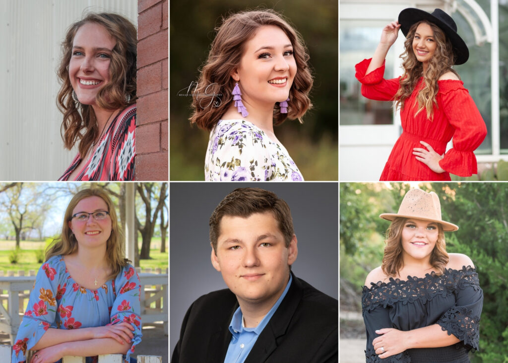 Top Row (Left to Right): Kylie Hallmark-McLain, Delaney Lambert, Gracie Myatt Bottom Row (Left to Right): Lindsay Olson, Joe Parsons, Maddie Pitts