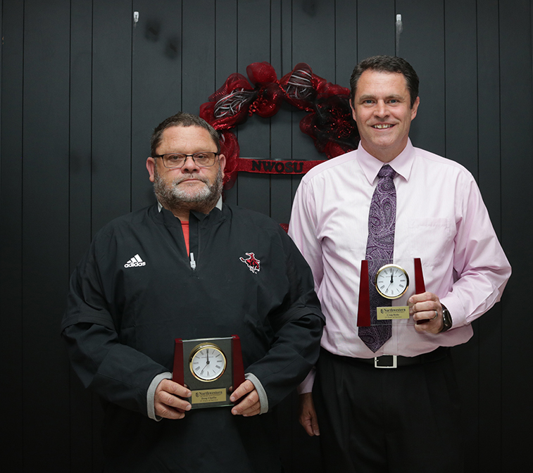 Northwestern’s 25-year service award recipients are (from left to right) Doug Chaffin and Craig Ricke.