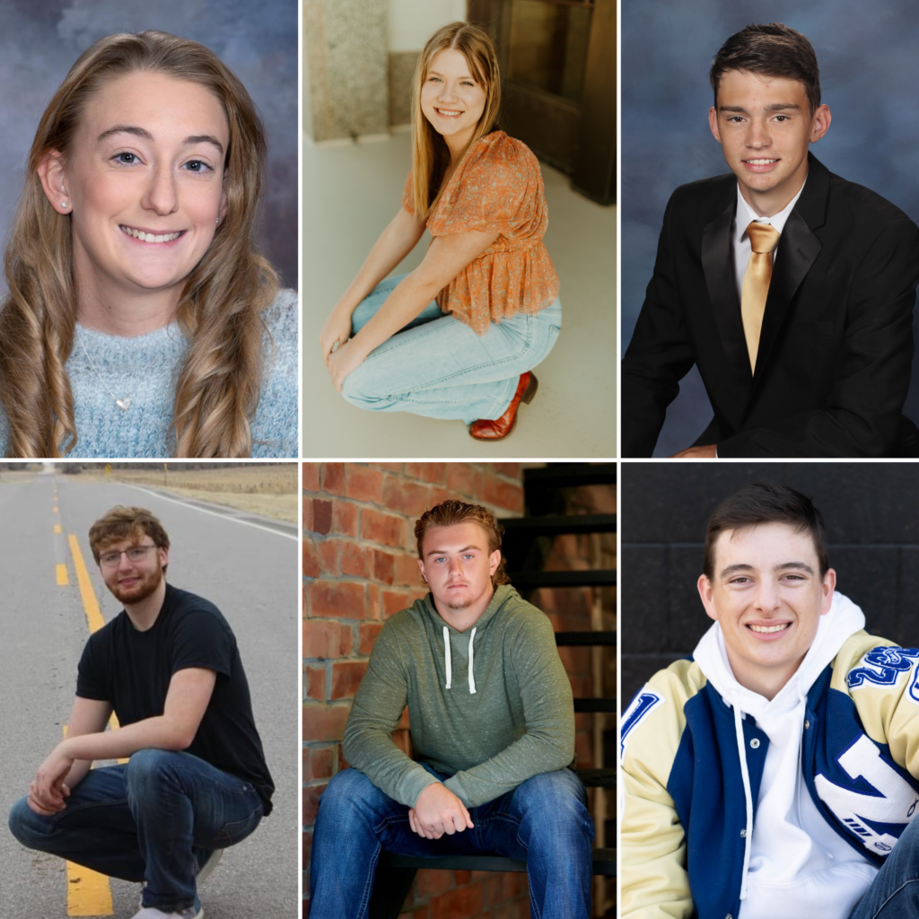 Image 1 Top Row (Left to Right): Hadley Bohlen, Kenzi Cronkhite, Jackson Feely Bottom Row (Left to Right): Greyson Ioerger, JT Jones, William Kates