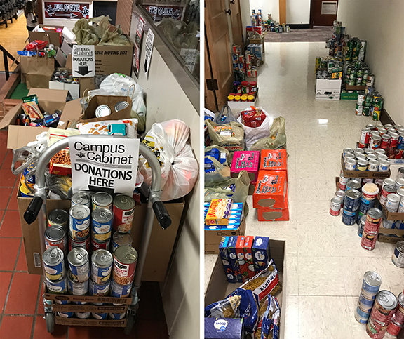 Windy Ford of Alva helped to bring in 861 pounds of non-perishable foods during a recent food drive and provided a $300 monetary donation to the Northwestern Campus Cabinet food pantry.