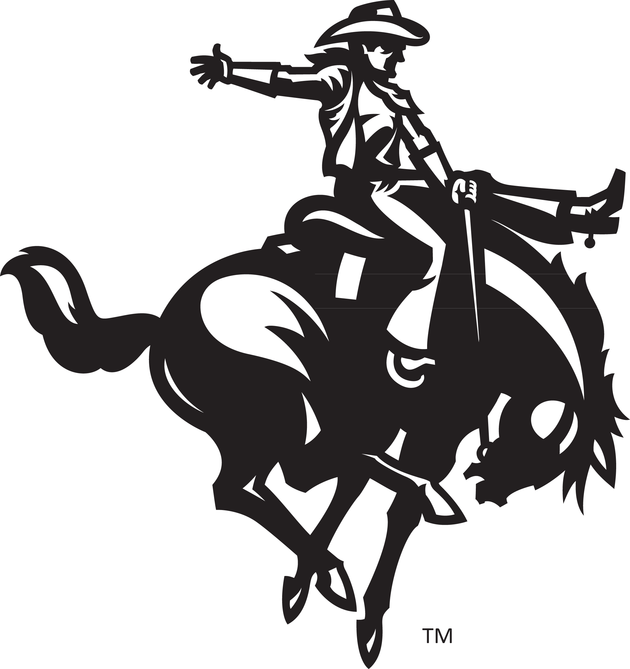 Horse rider icon - black PNG