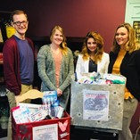 A few of the SWAT officers who participated in the Compassion in Action-Dignity Drive are (left to right) Levi Sanders, SWAT president; Sierra Miller, SWAT secretary; Annie Moss, SWAT member; Dana Kausek, SWAT vice president.